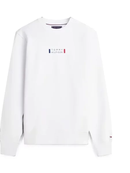 Pulover Tommy Hilfiger cu imagine alb