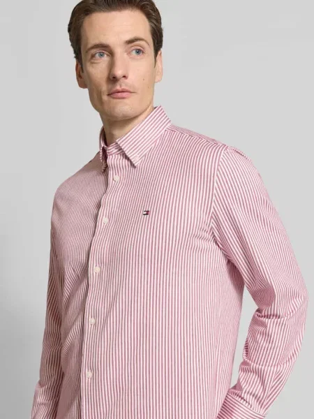 Koszula casualowa w kroju regular fit z Mieszanka bawełny Tommy Hilfiger czerwona