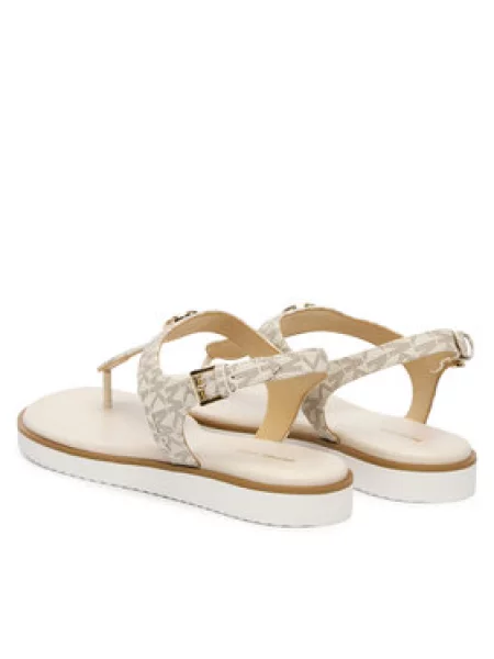 MICHAEL Michael Kors Žabky VAL krémová / tmavosivá biela
