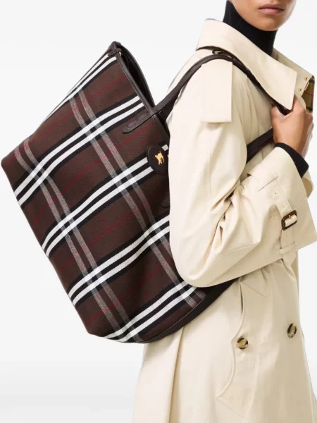 Reversibil geantă shopper Burberry maro