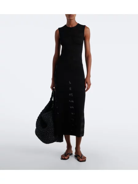 Rochie midi Eres cu dungi negru