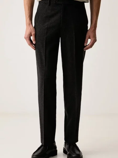 Lindbergh pantaloni pentru bărbați cu amestec de lână negru