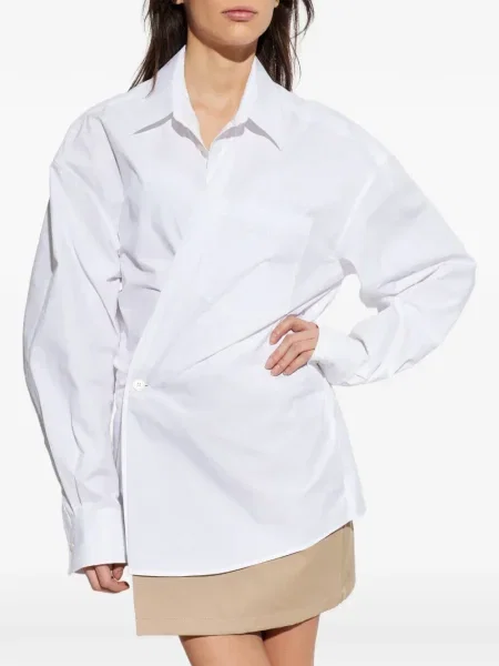Rochie tip cămașă Alexander Wang de costum alb