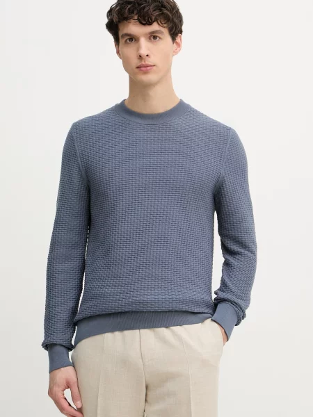BOSS sweter H-Imberto niebieski