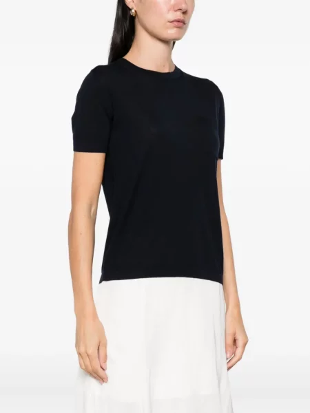 Koszulka S Max Mara wełniana niebieska