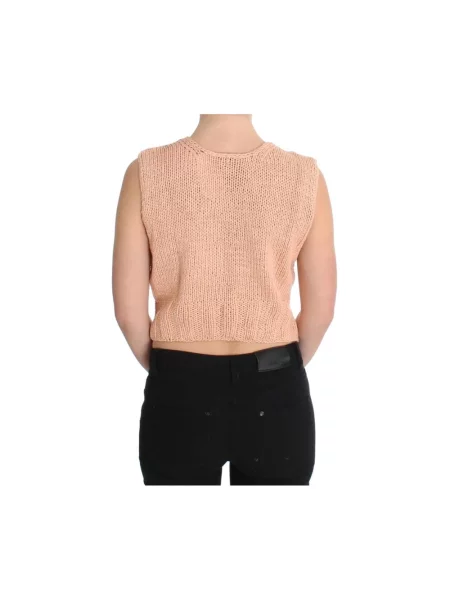 Sweter Pink Memories bez rękawów elegancki różowy