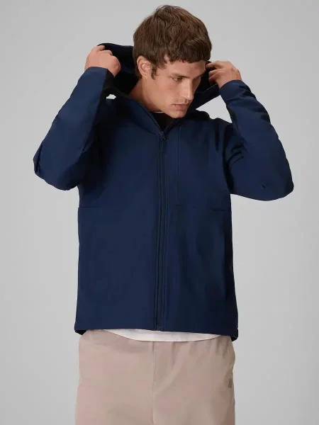 Kurtka softshell wiatroodporna membrana 4F niebieska