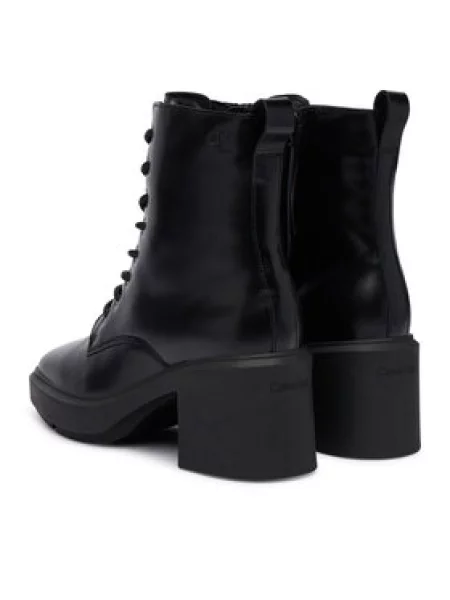 Calvin Klein Auliniai batai Block Heel Ank Boot Laceup Lth juoda