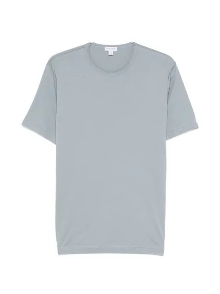 Tricou Sunspel cu decolteu rotund gri