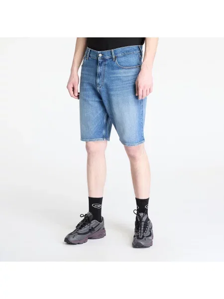 Szorty jeansowe o kroju relaxed fit z mieszanki bawełny i elastanu Tommy Hilfiger niebieskie