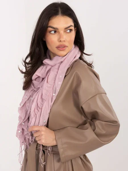 Шал Factory Price с перли бяло