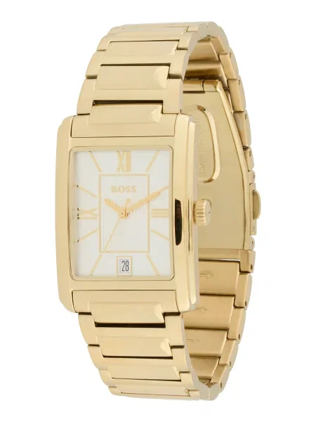 BOSS Ceas analogic Principle Dress auriu / perlat alb