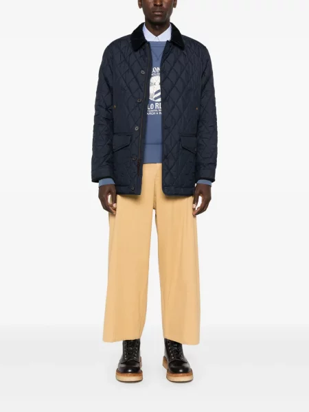 Hlače Polo Ralph Lauren s herringbone uzorkom smeđa