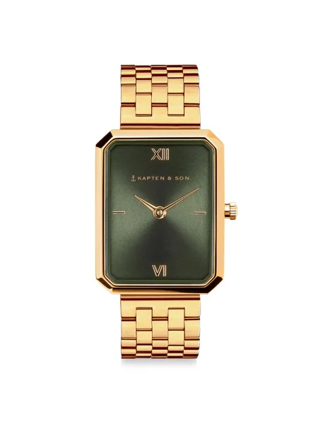 Kapten & Son Ceas analogic Grace auriu verde