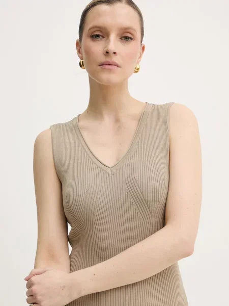 Armani Exchange testhezálló ruha bézs