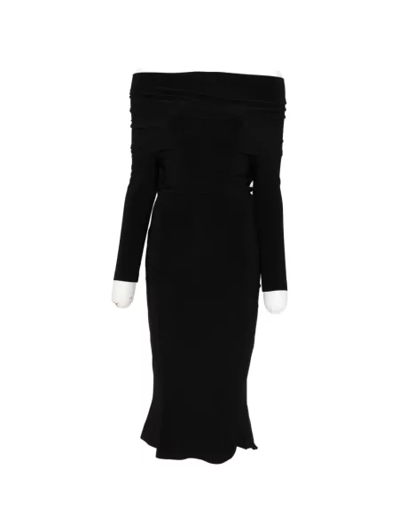 Rochie midi Norma Kamali până la genunchi de costum negru