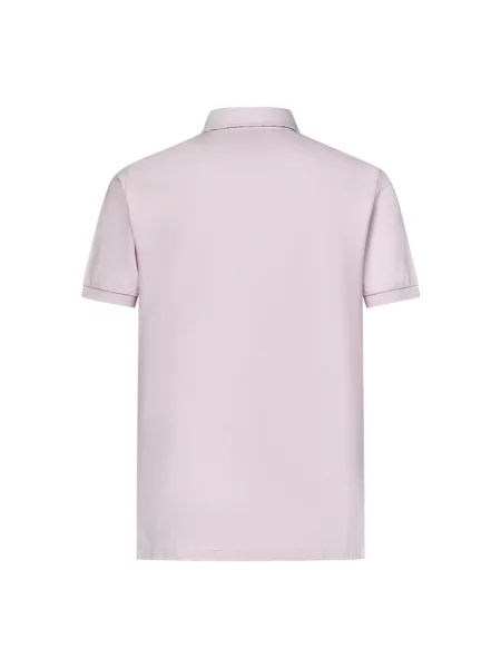 Haftowana koszulka polo Etro różowa