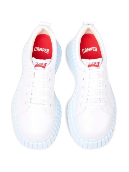Sneakerși Camper cu șireturi din dantelă alb