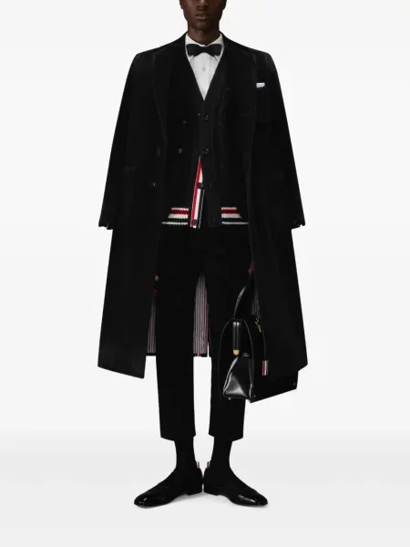 Pruhovaný kardigan Thom Browne s výstřihem do v černý