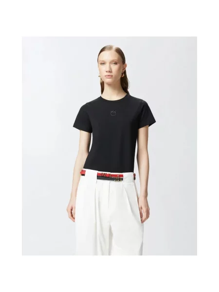 PINKO T-Shirt Bussolotto czarny