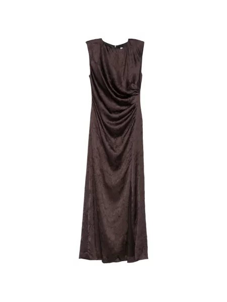 Rochie maxi Maje fără mâneci maro