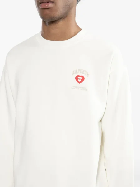 Hanorac Aape By A Bathing Ape cu petice alb