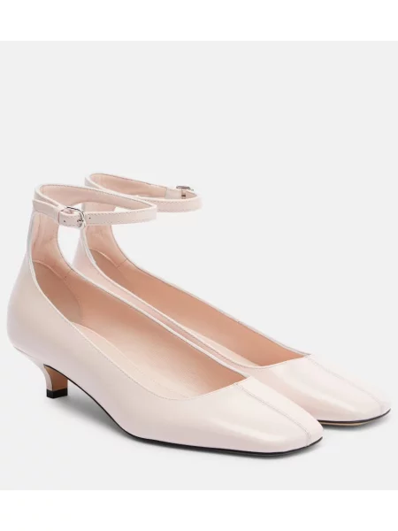 Pantofi cu toc Toteme din piele roz