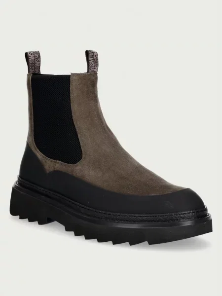 Steve Madden ghete scurte pentru bărbați din piele întoarsă Rockland maro