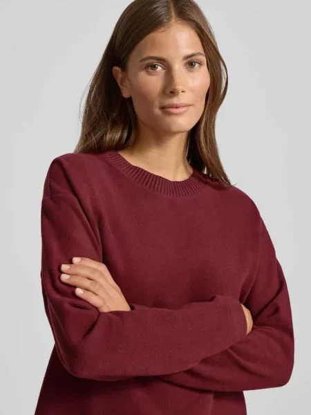 Sweter o kroju regular fit z mieszanki bawełny S.oliver Red Label bordowy