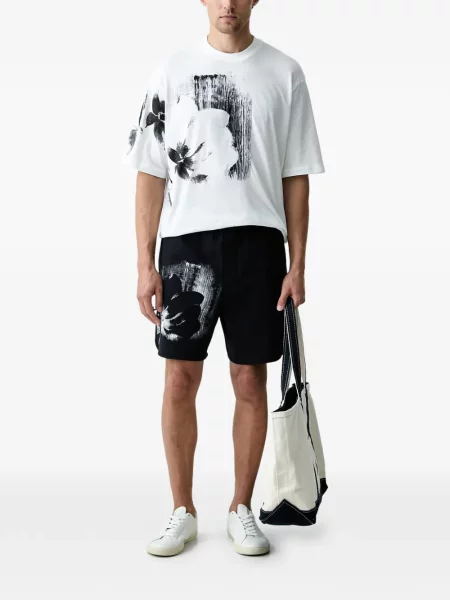 Φλοράλ μπλούζα Armani Exchange με σχέδιο λευκό