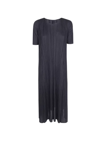 Rochie midi Pleats Please Issey Miyake negru