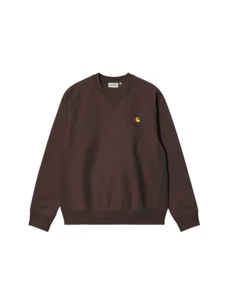 Carhartt WIP bluza American Script Sweat gładka brązowy