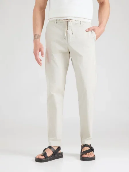 BOSS Pantaloni kitt alb