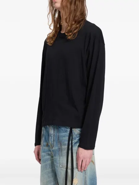 Lung tricou Ann Demeulemeester cu imagine negru