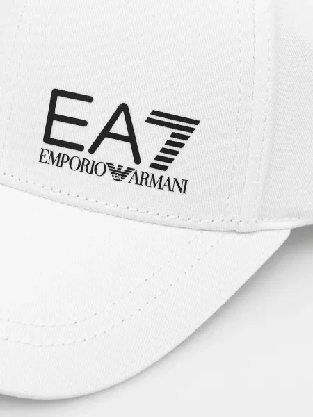 Бейсболка Emporio Armani з принтом білий