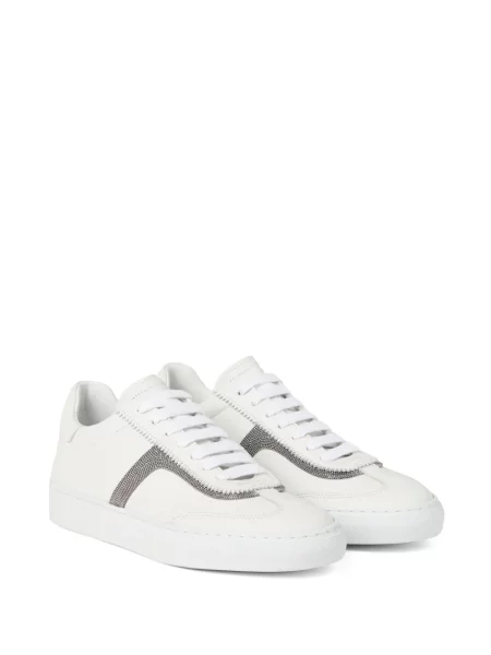 Sneakerși Brunello Cucinelli din piele alb