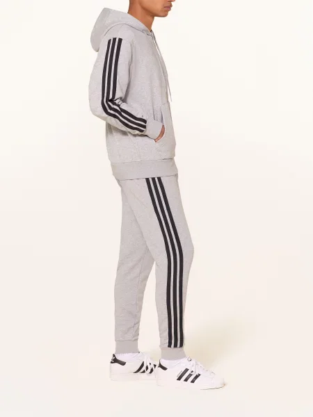Adidas Mikina Essentials French Terry šedá černá