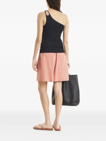 Top Maison Kitsune na jednym ramieniu czarny