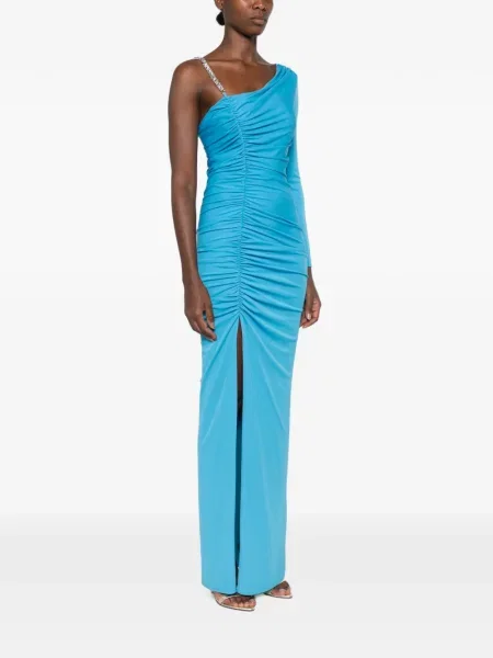 Rochie maxi Alessandro Legora cu volane albastru