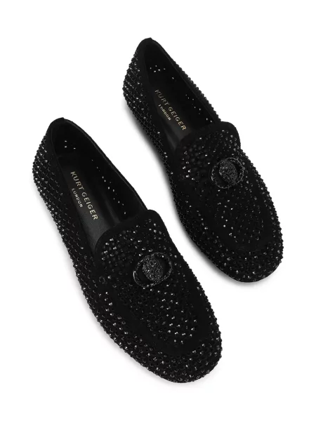 Kurt Geiger London mocasini pentru femei din piele întoarsă Mayfair Loafer negru
