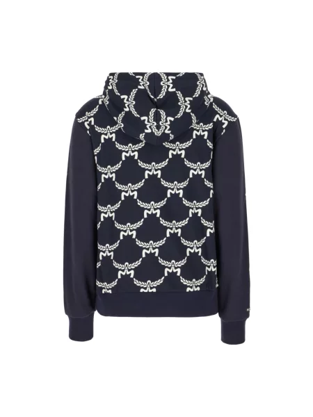 Bluza z kapturem Mcm z kapturem z nadrukiem niebieska