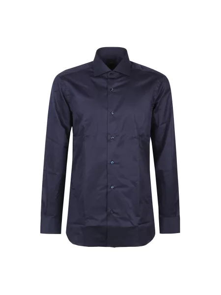 Koszula Barba Napoli z długim rękawem niebieska
