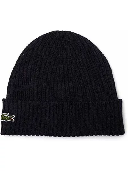 Czapka zimowa Lacoste navy blue niebieska