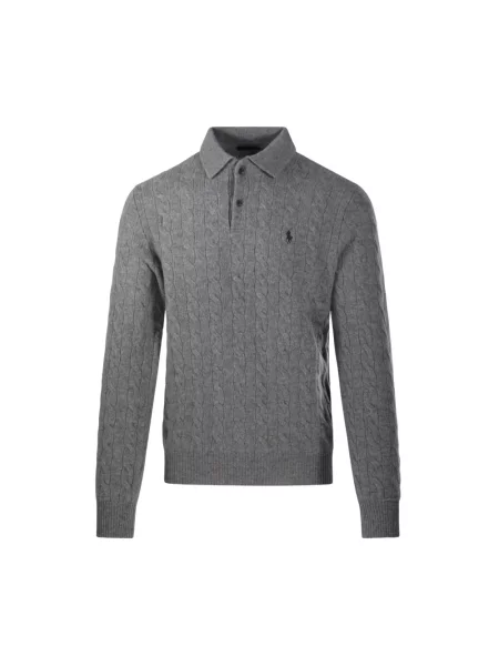 Sweter o kroju regular fit z mieszanki wełny i kaszmiru Polo Ralph Lauren szary