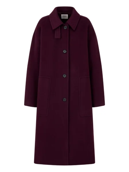 Palton Studio Tomboy din fetru cu un singur rând de nasturi violet