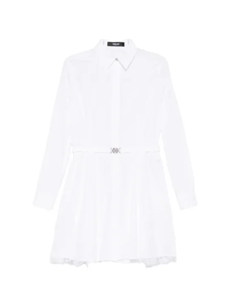 Rochie mini Versace din dantelă de costum alb