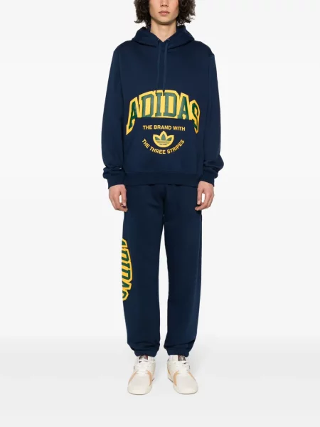 Kalhoty Adidas hnědé