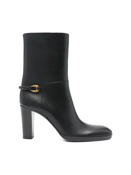 Botki Saint Laurent skórzane czarne