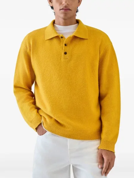 Koszulka polo Jacquemus z kaszmiru żółta