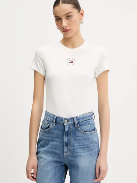 Tričko Tommy Jeans bílá